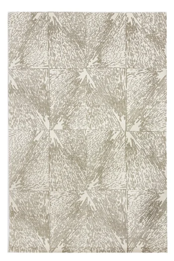 Strata custom hand knotted rug featuring a geometric abstract smooth field of wool and silk.