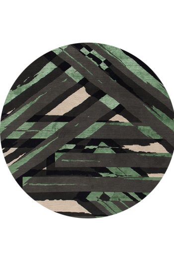 custom round rug omni green. rug art nyc