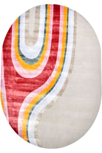 contamporary round rug. rug art nyc