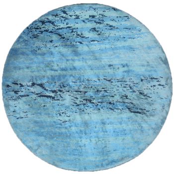 handknotted modern round rug for the home. rug art nyc