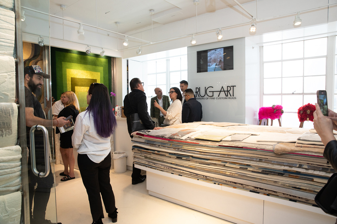 hand knotted wool and silk rug collections at rug art nyc. collaboration of rug collection cara woodhouse and rug art nyc