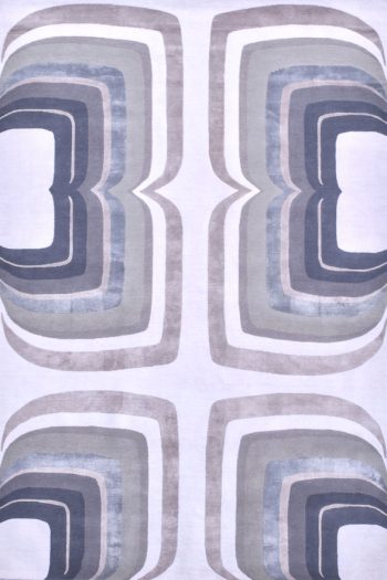 butterfly inspired contemporary rug design in gray tones.