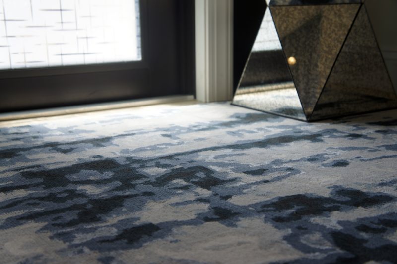 abstract design rug Steel showing details and craftsmanship from our abstract contemporary collection