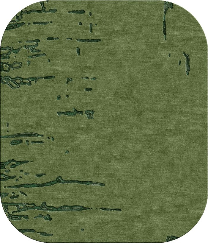 solid and simple rug design meadow in olive green color. rug art