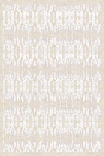 abstract design rug in beige color. hand made. rug art nyc