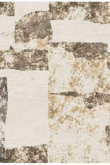matera rug by rug art nyc with fragmented charcoal and gold forms on an ivory background